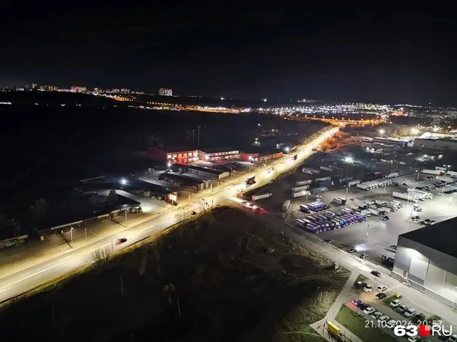 На Ракитовском шоссе в Самаре запустили освещение