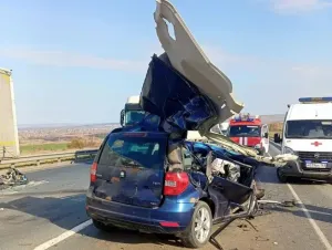 На трассе М-5 в Сергиевском районе столкнулись Skoda и грузовик